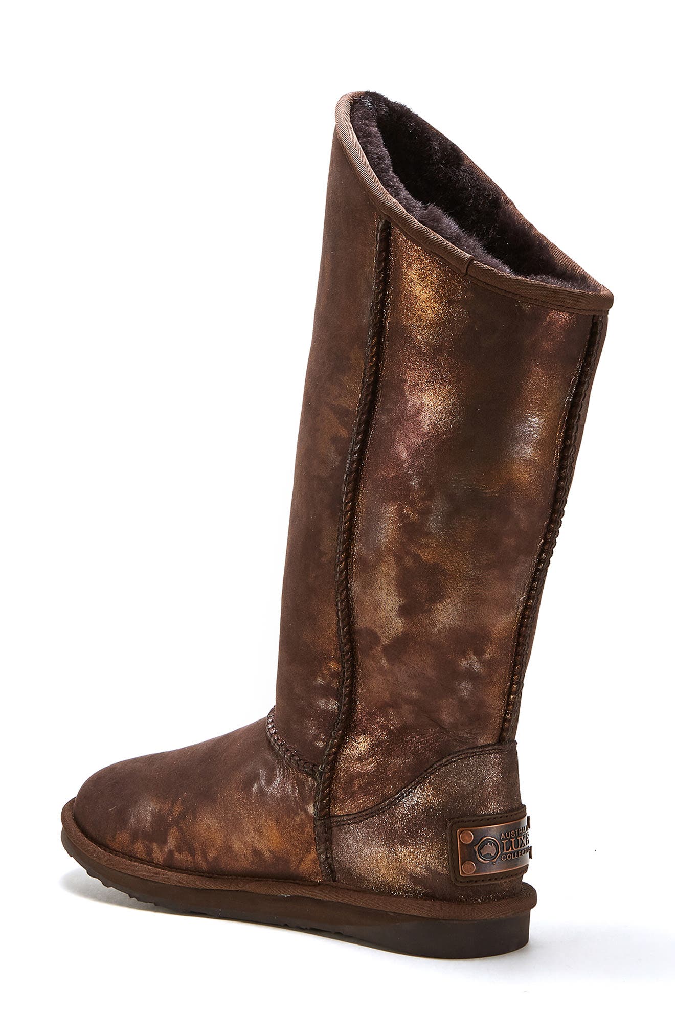 Australia Luxe Collective Cosy Genuine Shearling Tall Boot, Alternate, color, Bronze