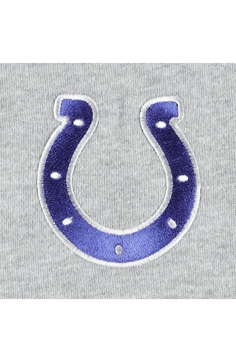 PROFILE Men's Heather Gray Indianapolis Colts Big & Tall Fleece Raglan Full-Zip Hoodie Jacket, Alternate, color, 