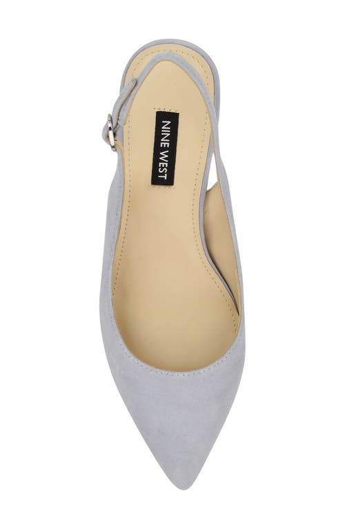 Nine West Kamsee Slingback Pointed Toe Pump In Light Blue