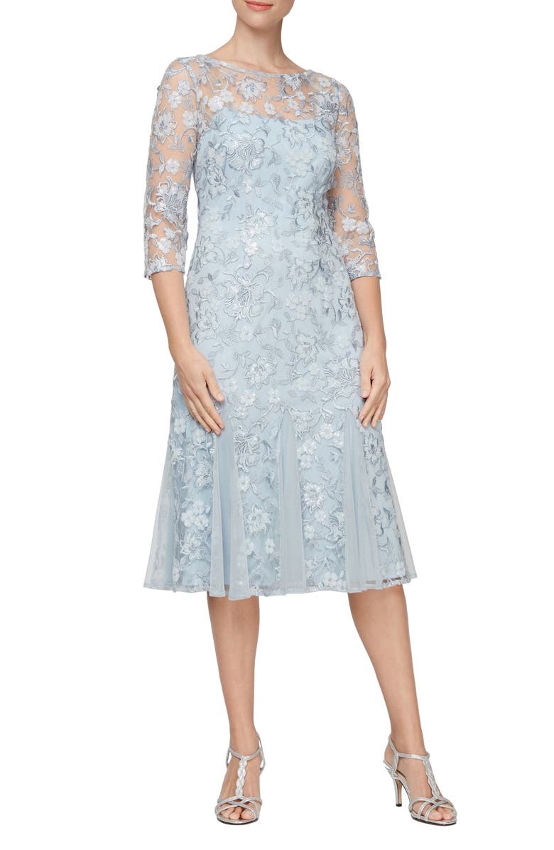 Alex Evenings Embroidered Fit & Flare Cocktail Dress | Nordstrom