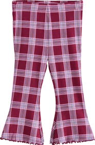 NEXT Kids' Check Rib Flare Leggings