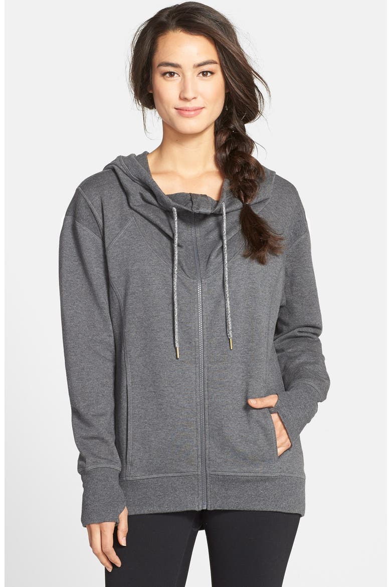 'Free and Easy' Hooded Sweatshirt, Main, color, CHARCOAL HEATHER