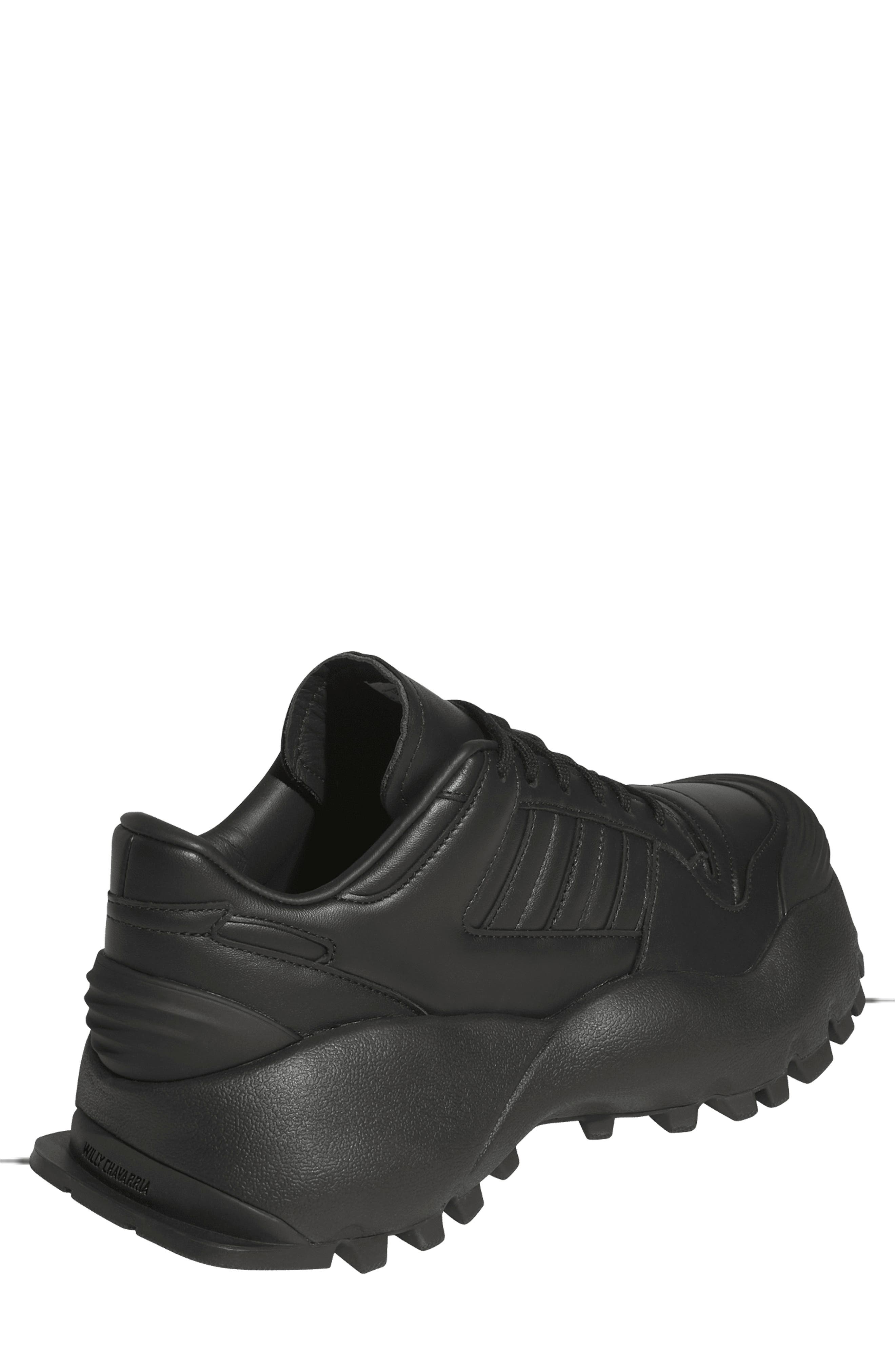 Willy Chavarria Forum Leather Sneaker, Alternate, color, CORE BLACK