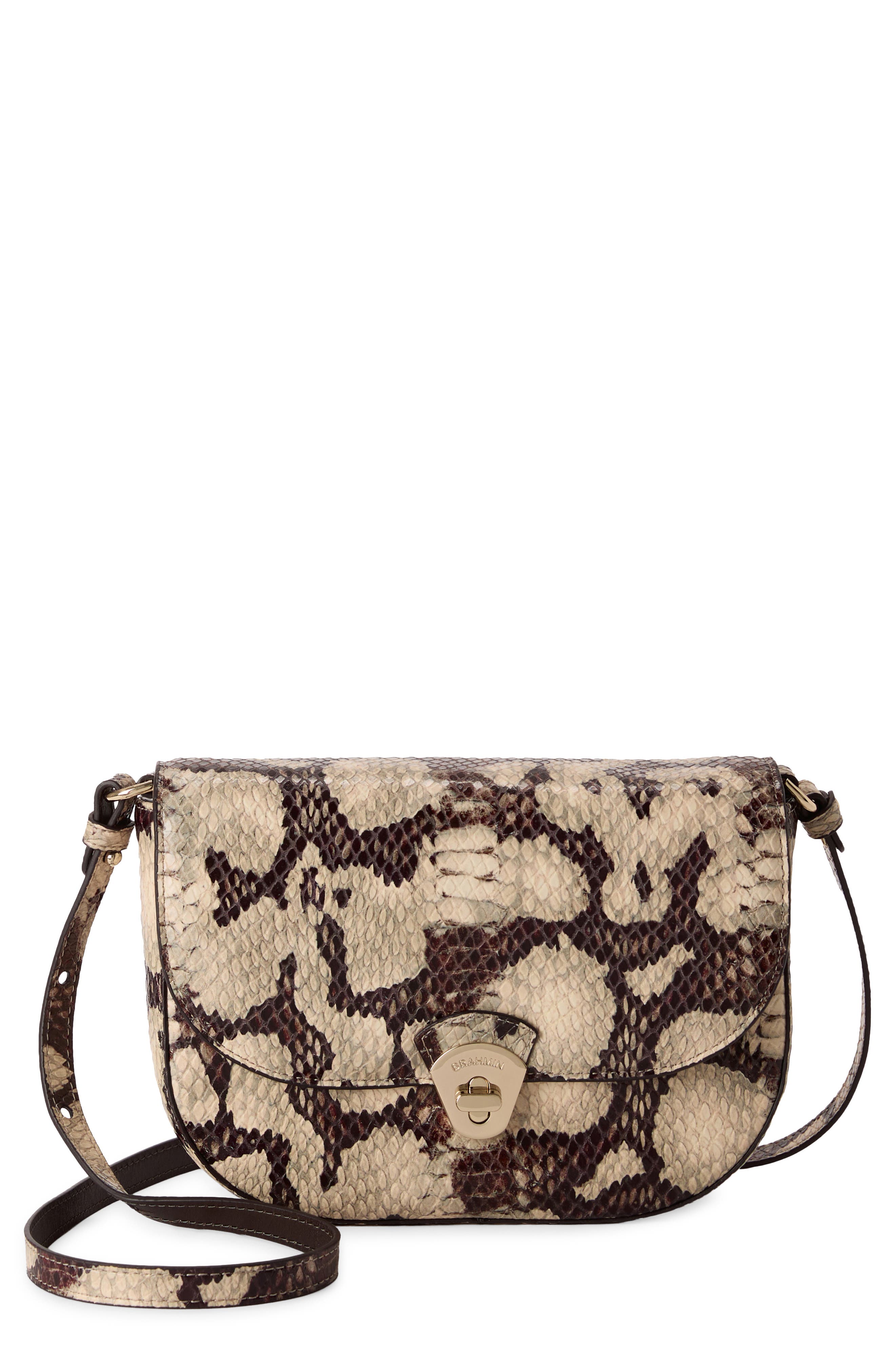 Brahmin Portia Embossed Leather Crossbody Bag, Main, color, 