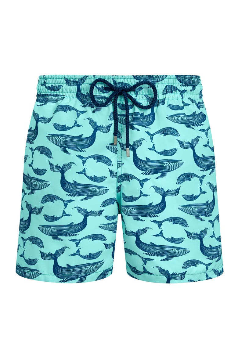 Men Swim Shorts Whales, Main, color, blue note