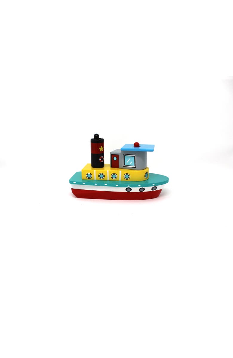 Jack Rabbit Creations Tugboat Stack & Play Puzzle Kit, Alternate, color, Multicolored