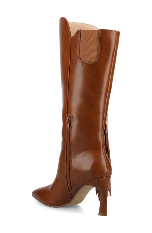 Journee Collection Dolly Tassel Tall Boot In Brown