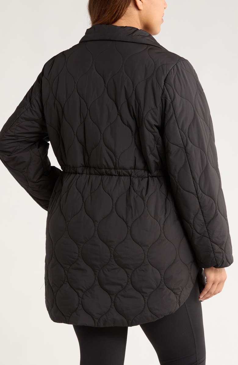 Zella Skyline Quilted Jacket, Alternate, color, Black