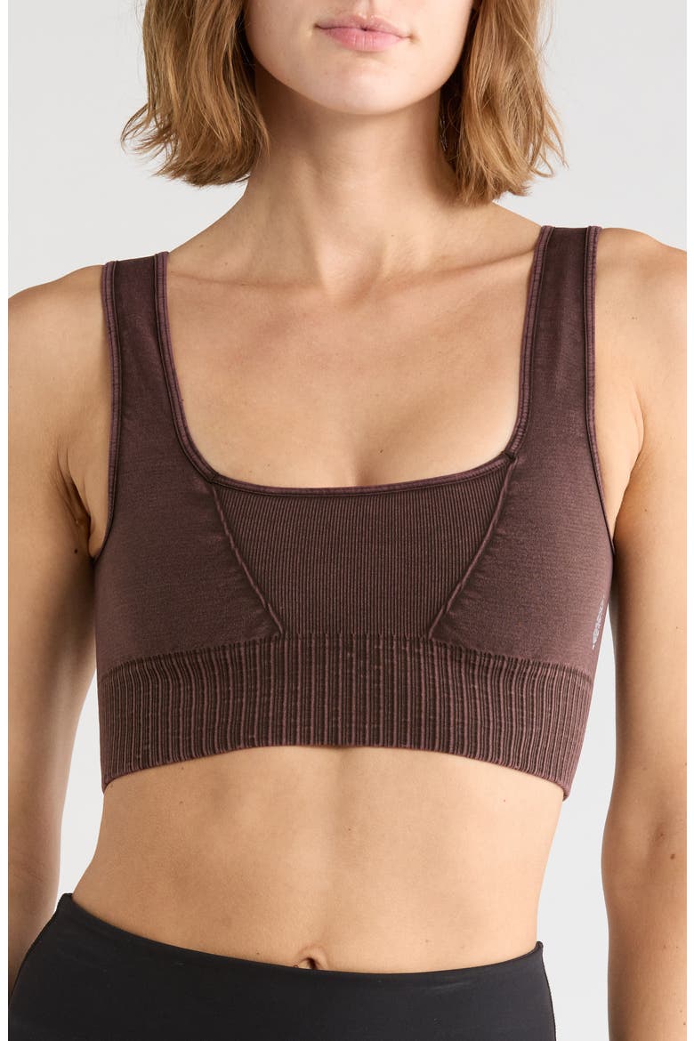 FP Movement Karma Square Neck Sports Bra, Main, color, WASHED CHOCOLATE