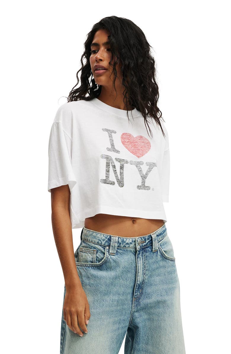 Cotton On Women's Lcn Cropped Boxy Graphic Tee, Alternate, color, 