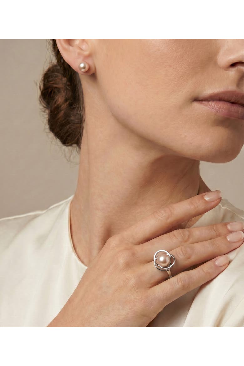 Pink Freshwater Pearl Lexi Ring, Alternate, color, White Gold