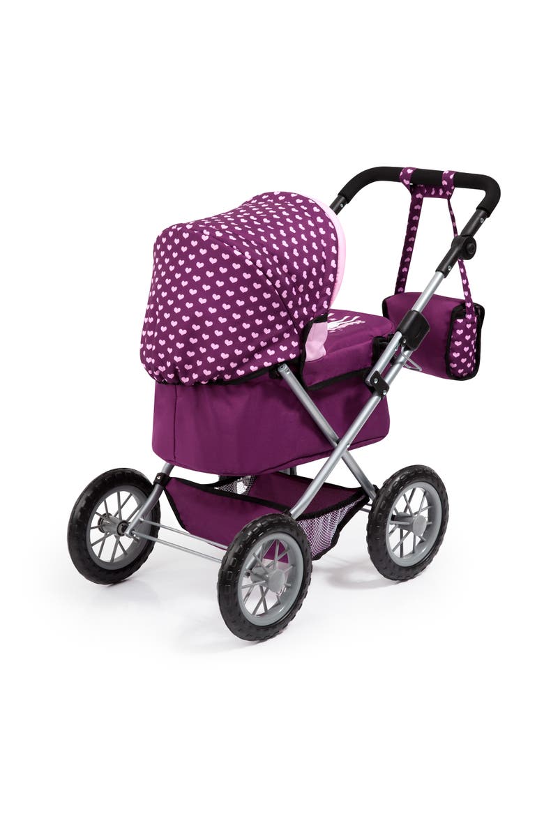 Trendy Pram Burgundy, Pink, Hearts, Alternate, color, Purple