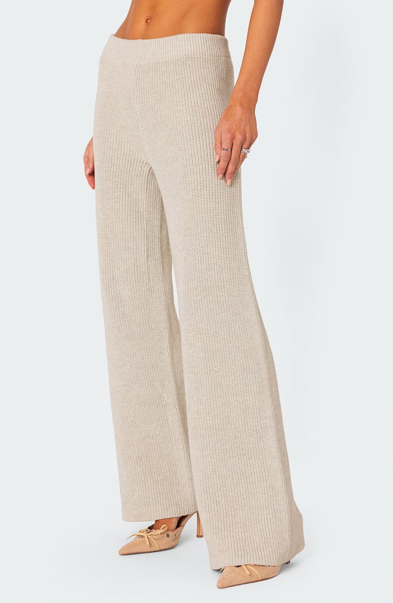 EDIKTED Sunday Straight Leg Cotton Pants, Alternate, color,