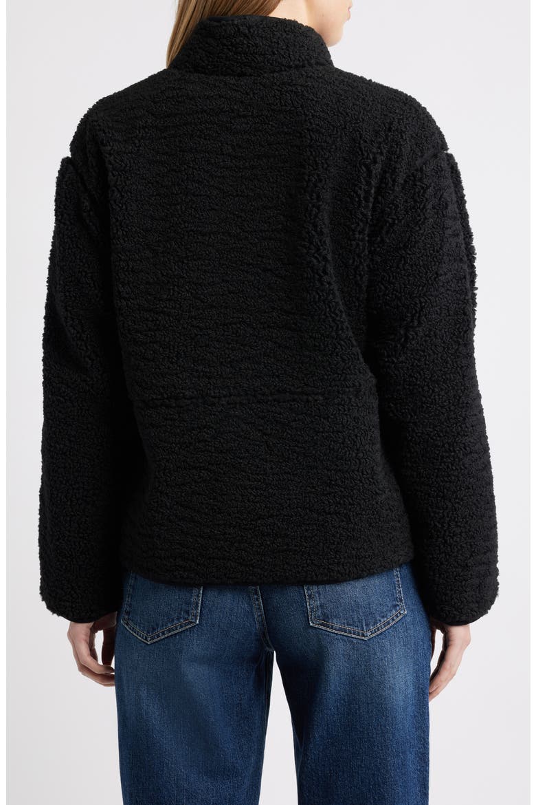 Faux Shearling Jacket, Alternate, color, BLACK