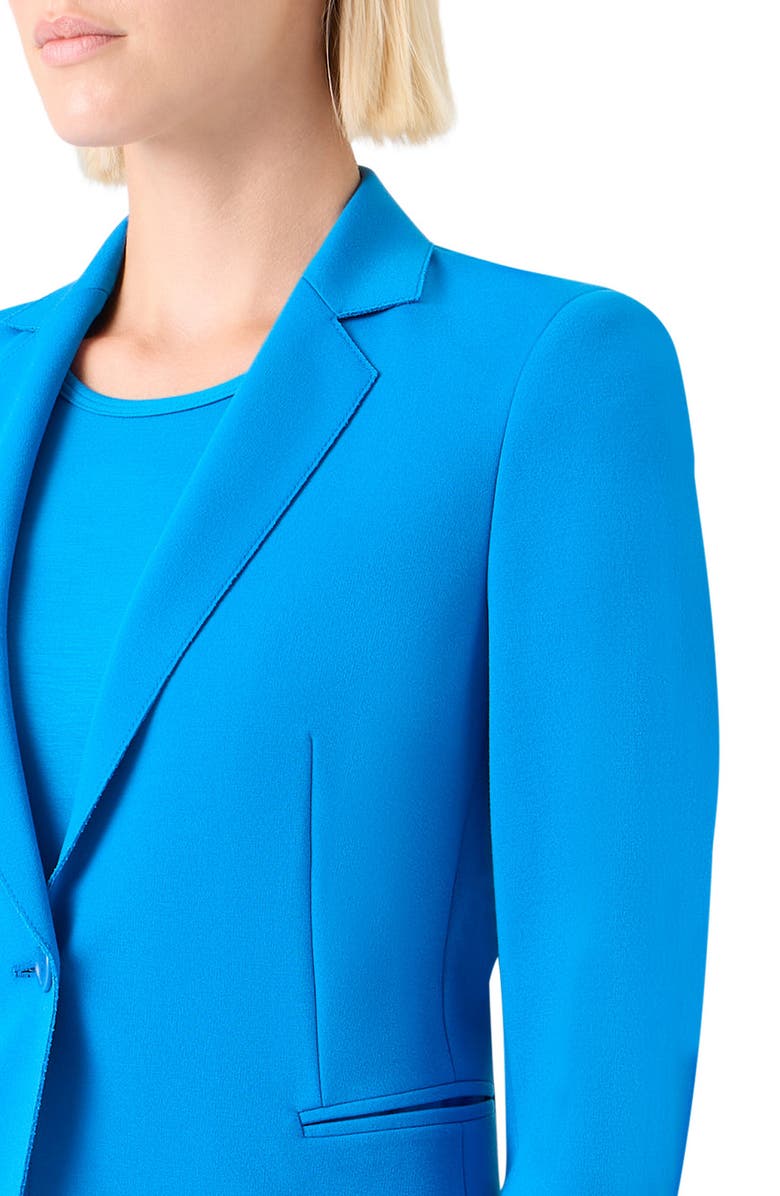 Akris punto One-Button Jersey Blazer, Alternate, color, Cobalt Blue
