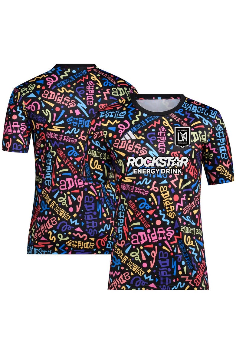 Men's adidas  Black LAFC 2023 Hispanic Heritage Pre-Match Top, Alternate, color, Black