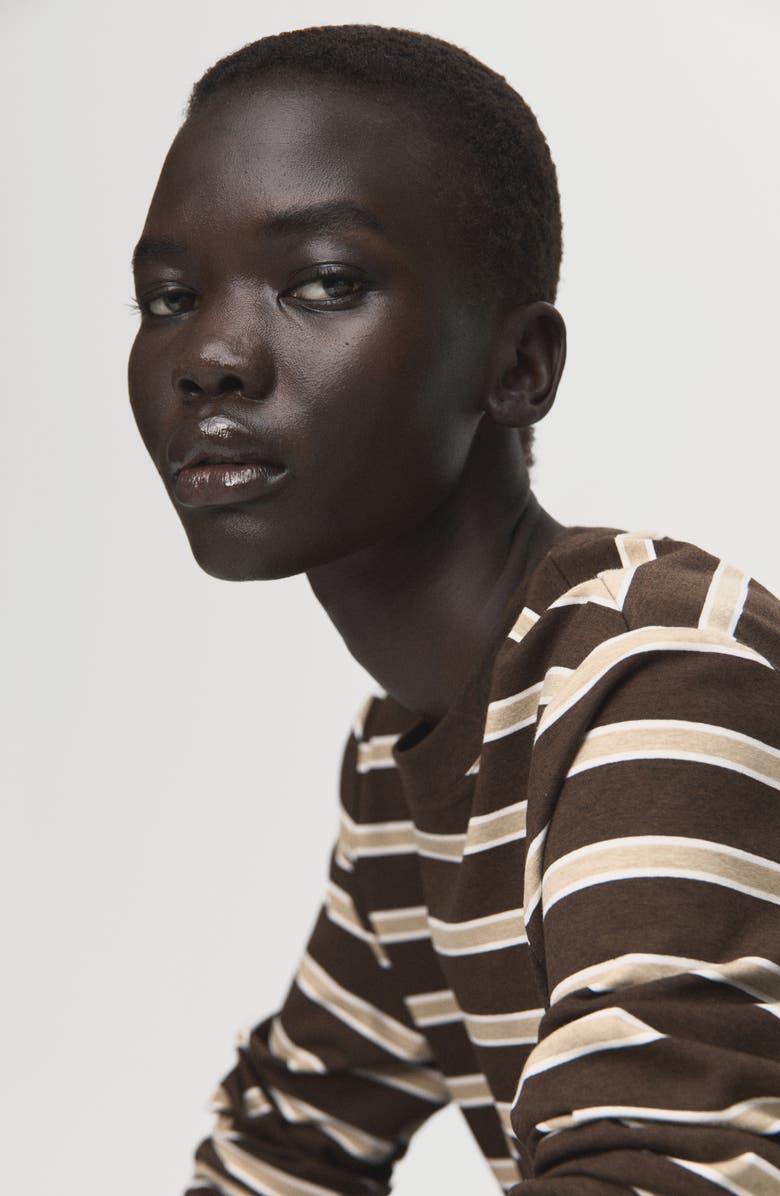 MANGO Stripe Long Sleeve T-Shirt, Alternate, color, 