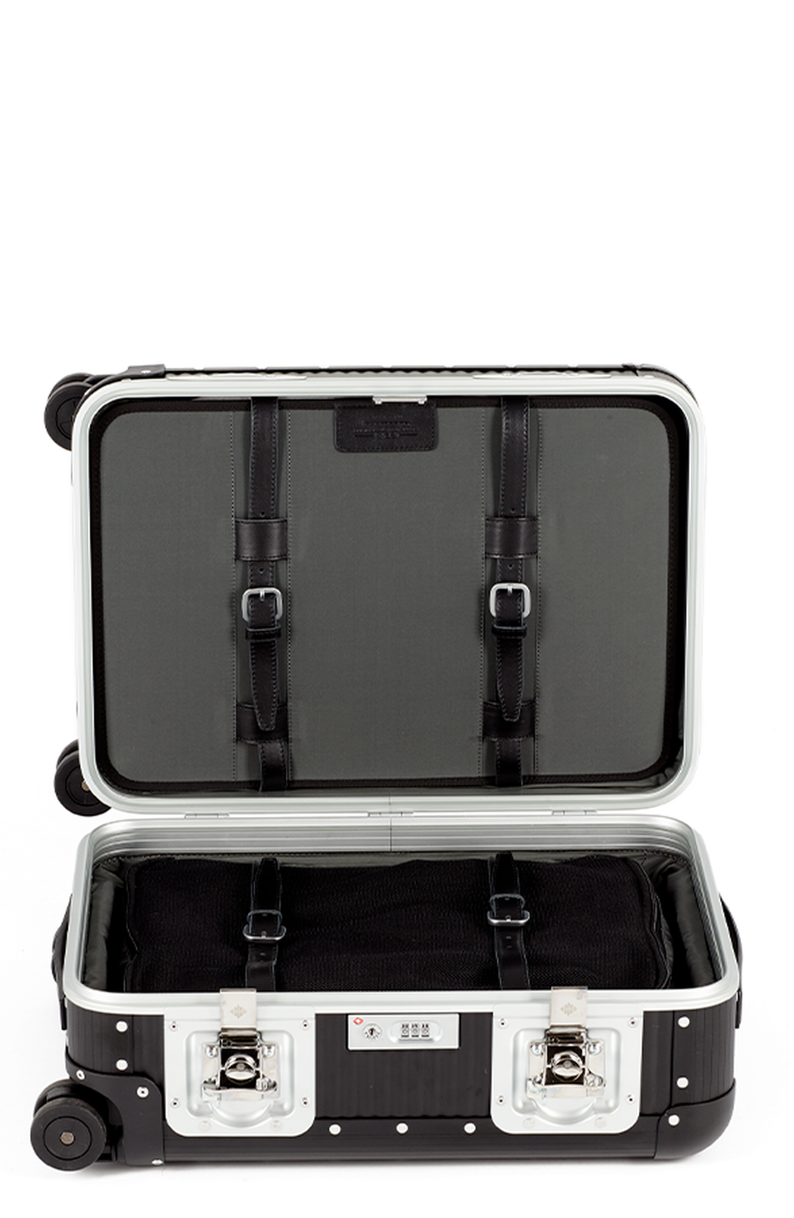 FPM - Fabbrica Pelletterie Milano - US Bank Light Spinner 55M Suitcase, Alternate, color, Caviar Black