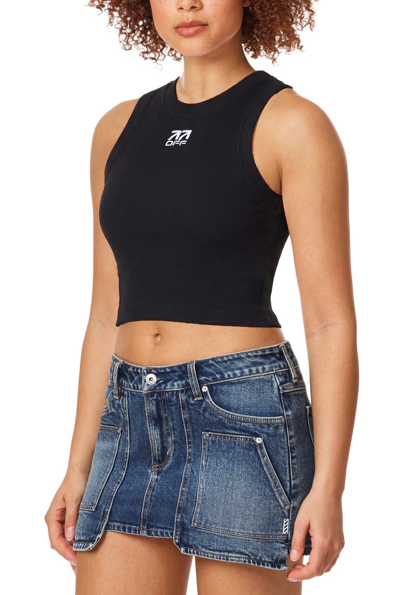 Graphic Rib Crop Tank, Alternate, color, BLACK NIGHT