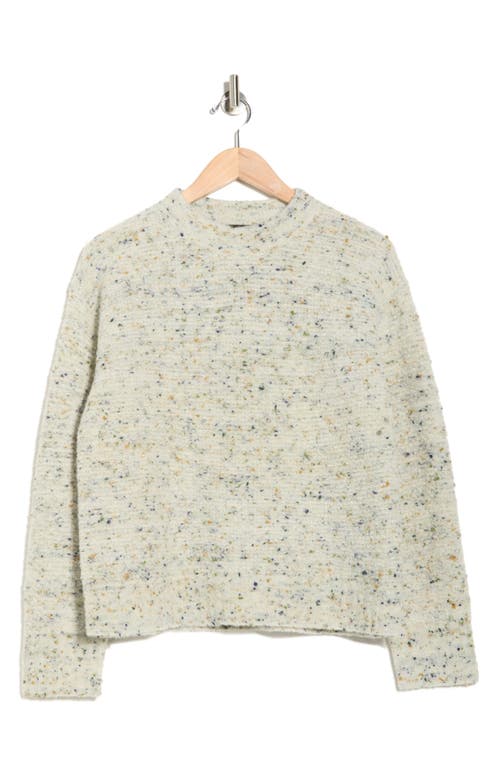 Theory Boxy Mock-neck Speckled Knit Top In Multi