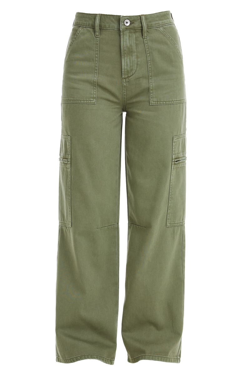Bayeas High Waist Wide Leg Cargo Jeans, Alternate, color, Green