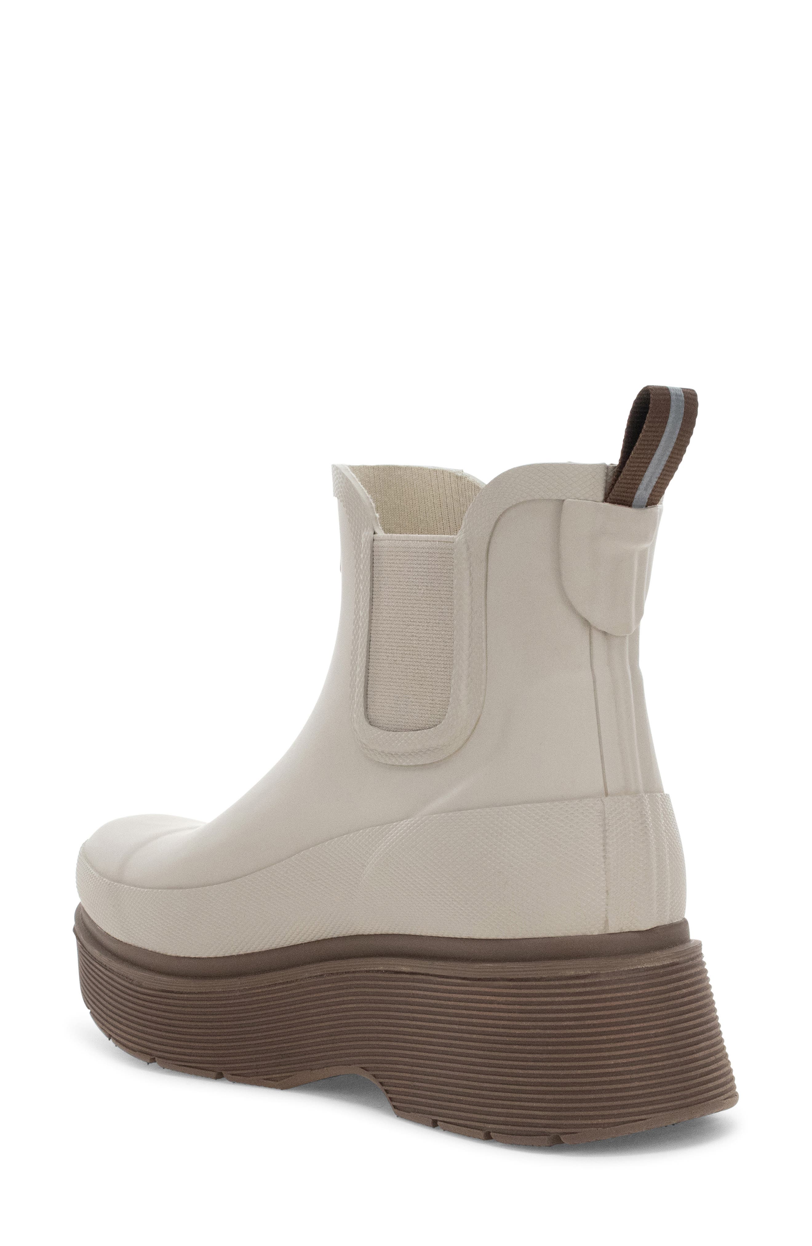 Platform Chelsea Rain Boot, Alternate, color, TAUPE