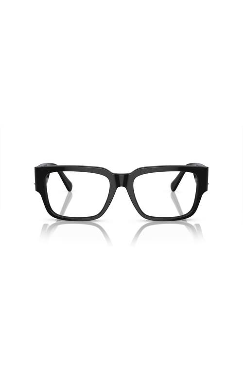 Versace 55mm Square Optical Glasses In Black