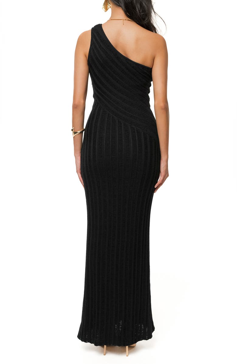 JLUXLABEL One-Shoulder Body-Con Maxi Dress, Alternate, color, Black