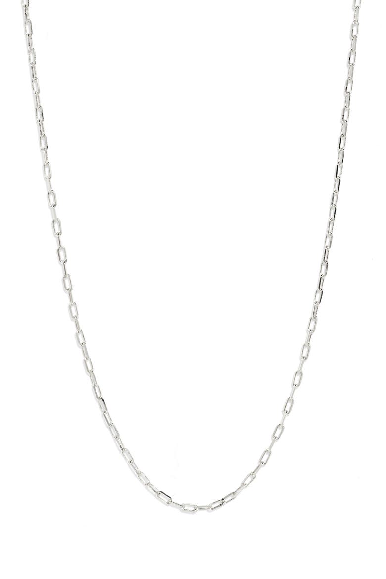Andi Y Chain Necklace, Main, color, RHODIUM METAL