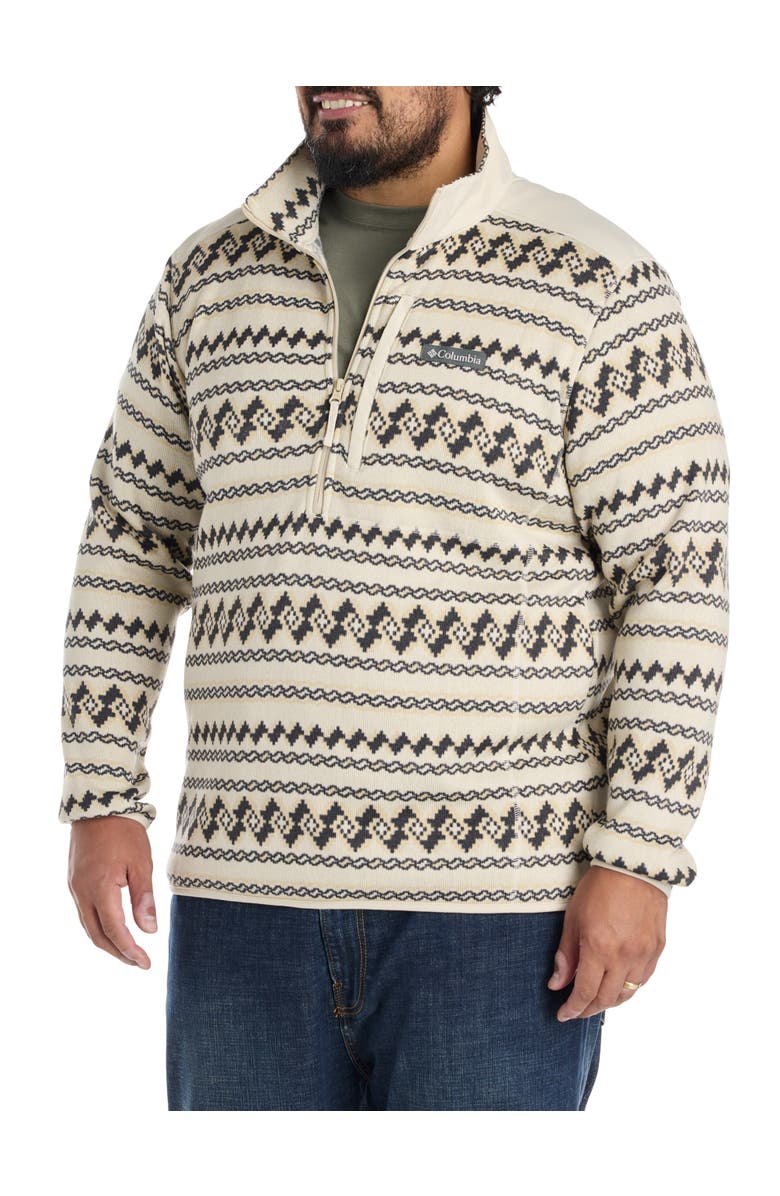 Columbia Big & Tall Southwest-Inspired 1/2-Zip Pullover, Main, color, Dark Stone