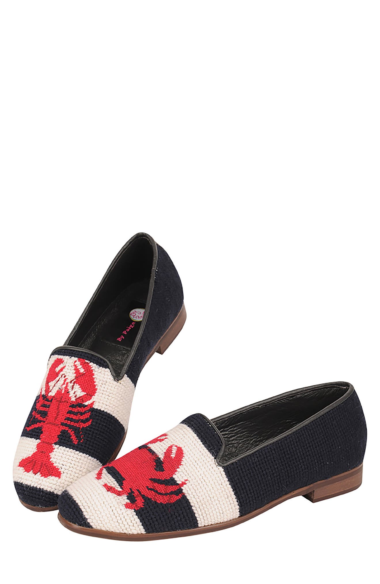 ByPaige BY PAIGE Needlepoint Crab & Lobster Flat, Alternate, color, 