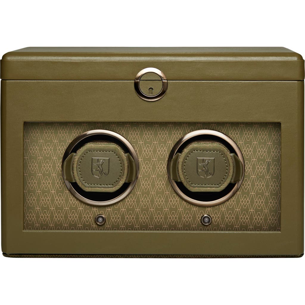 Wolf Earth Double Watch Winder In Olive