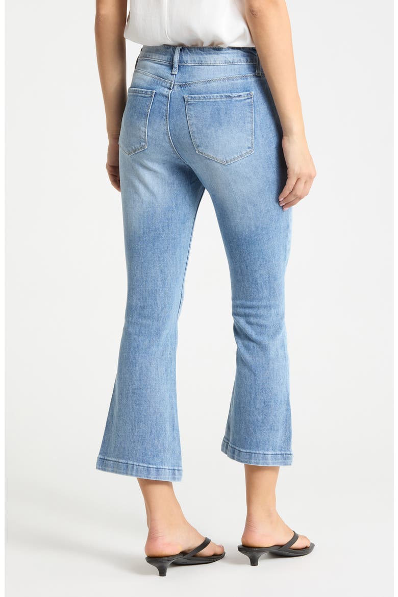 High Waist Crop Slim Flare Leg Jeans, Alternate, color, MEDIUM WASH