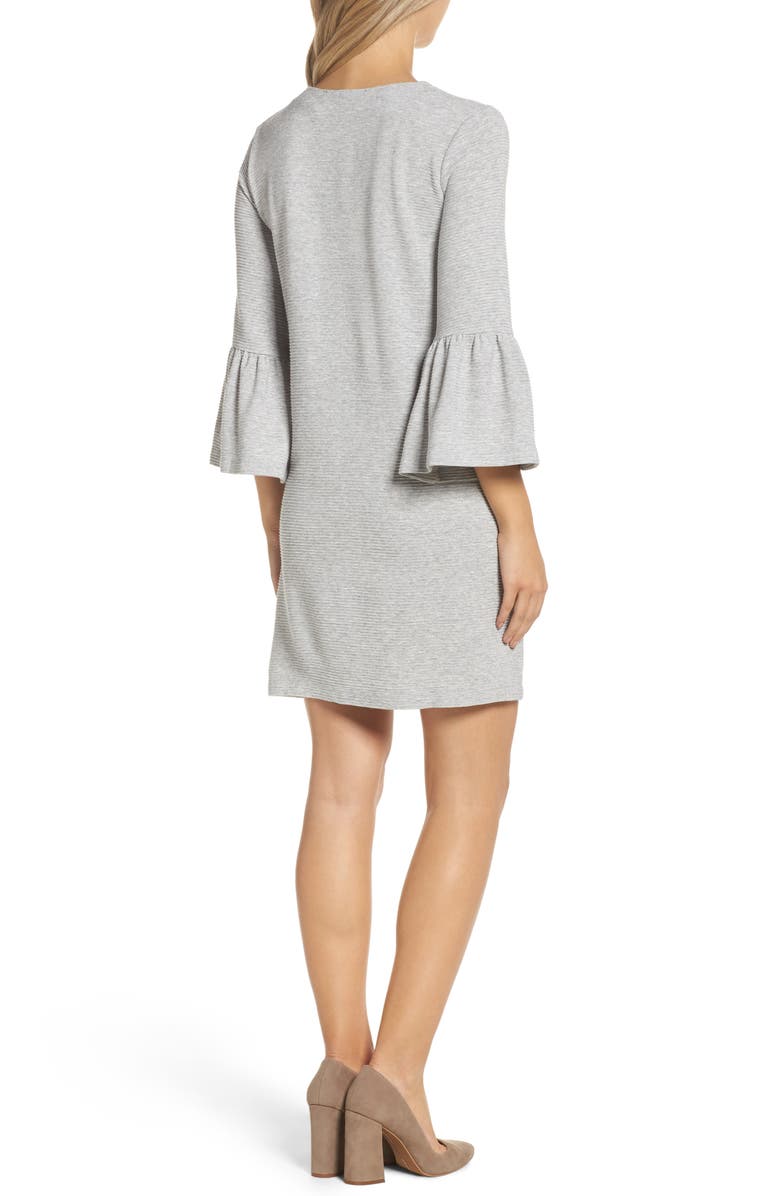 French Connection Paros Sudan Bell Sleeve Shift Dress, Alternate, color,