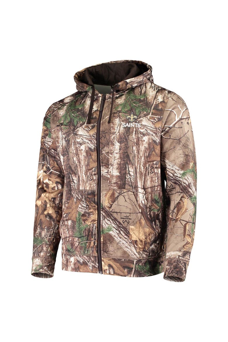 Men's Dunbrooke Realtree Camo New Orleans Saints Trophy Tech Fleece Full-Zip Hoodie, Alternate, color, Realtree Camo