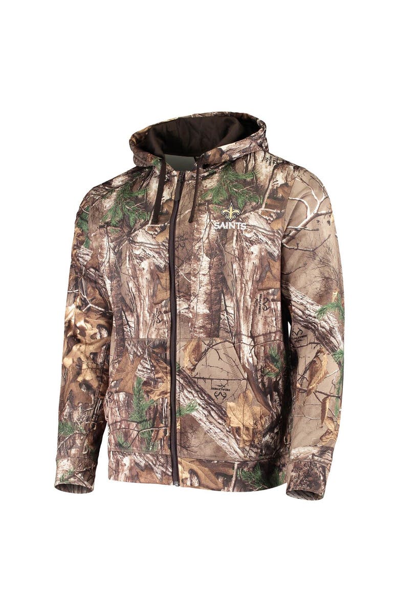 DUNBROOKE Men's Dunbrooke Realtree Camo New Orleans Saints Trophy Tech Fleece Full-Zip Hoodie, Alternate, color, 