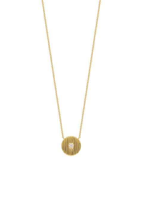 Cleo Petite Diamond Medallion Pendant Necklace (Nordstrom Exclusive)