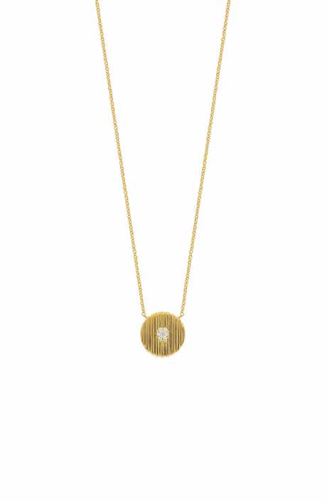Bony Levy Cleo Petite Diamond Medallion Pendant Necklace