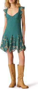 Steve Madden Tanisha Print Flutter Sleeve Minidress