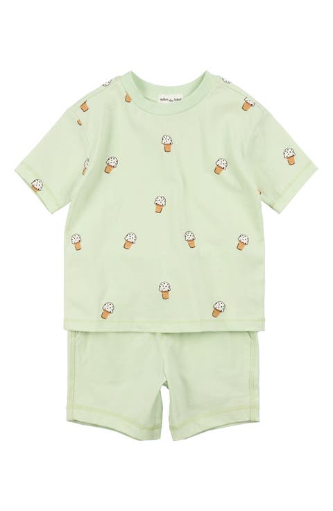 Mint Chip Organic Cotton Jersey T-Shirt & Shorts Set (Baby)