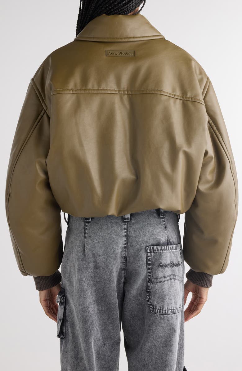 Acne Studios Onnea Coated Bomber Jacket, Alternate, color, Khaki Green Ab6