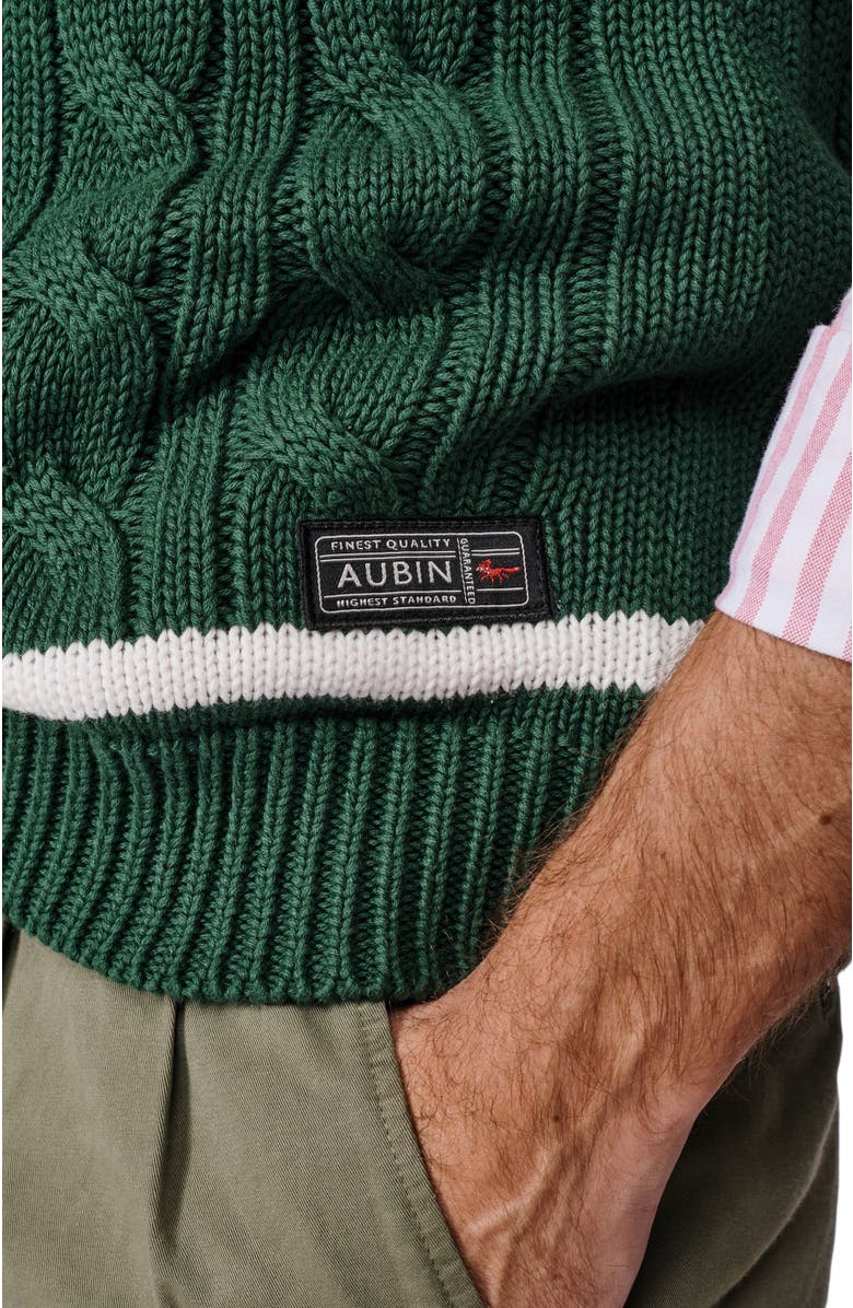 Aubin Everby V-Neck Cricket Slipover Vest, Alternate, color, Green