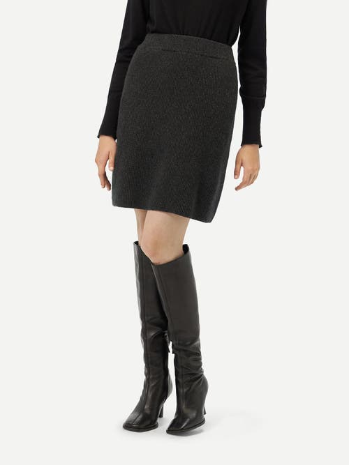 Gobi Mongolian Cashmere Cashmere Mini Skirt In Dim Gray