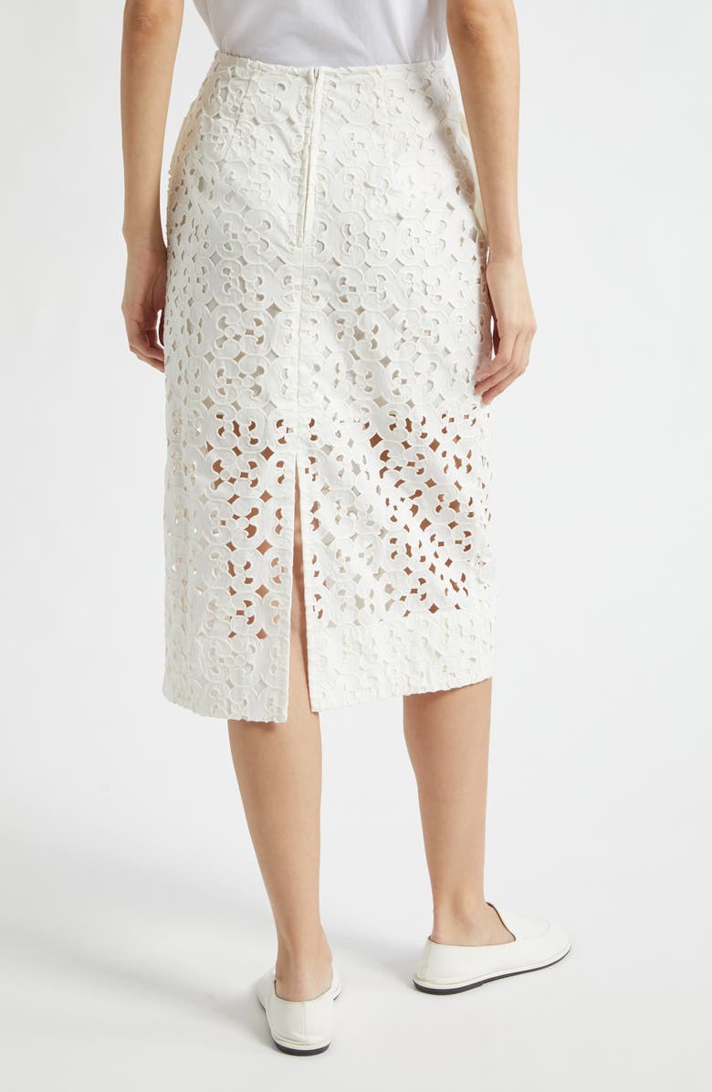 Marimekko Nokkeluus Keidas Semi Sheer Broderie Anglaise Midi Skirt, Alternate, color, Off-White