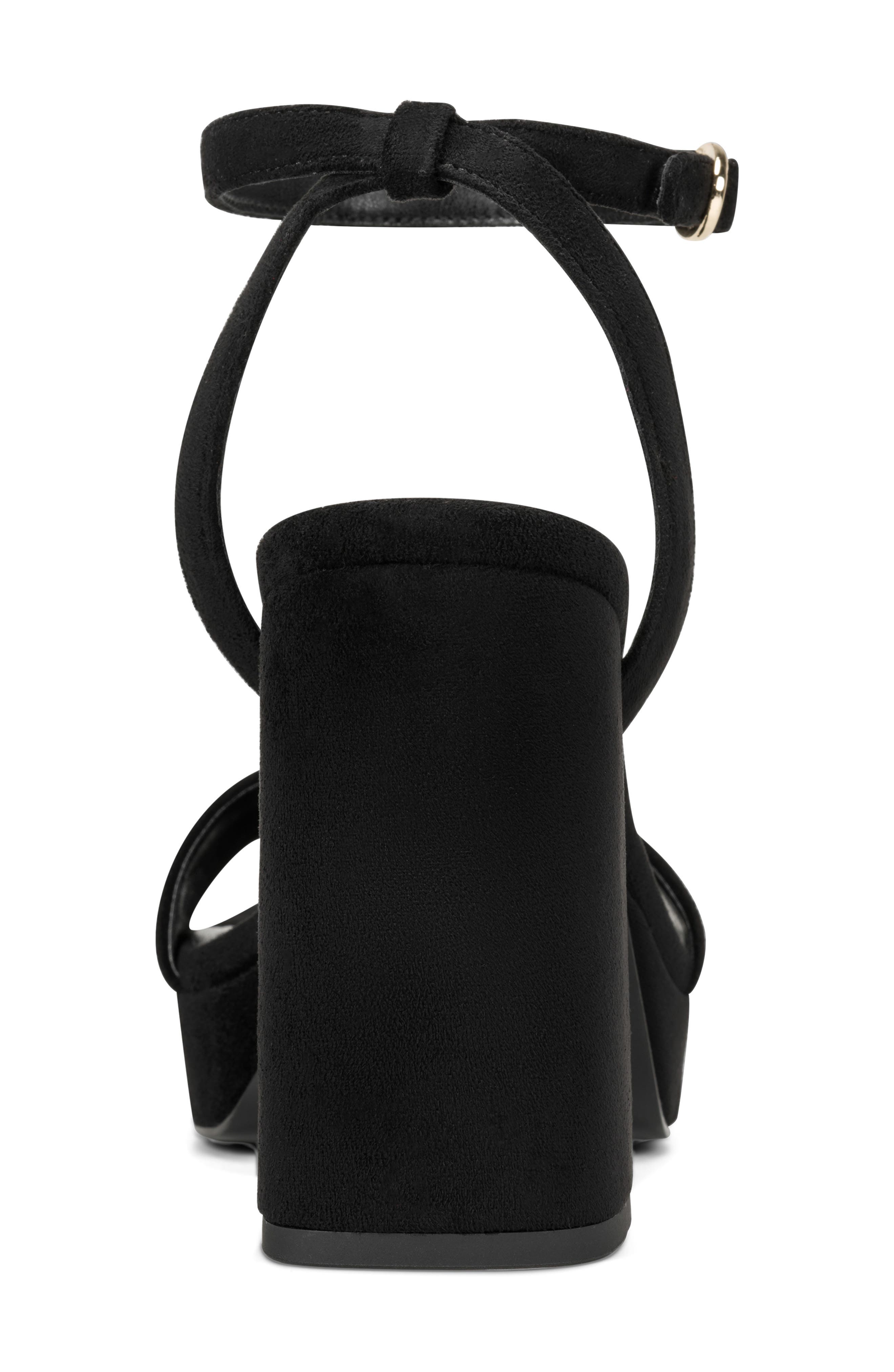 Maleia Platform Ankle Strap Sandal, Alternate, color, BLACK