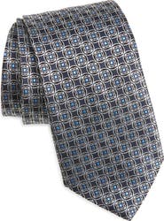 Canali Medallion Print Silk Tie