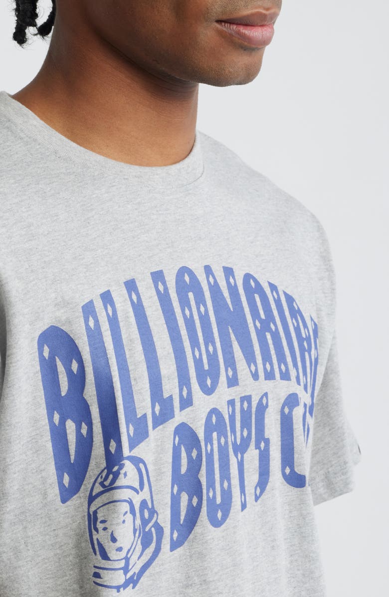Billionaire Boys Club Curve Logo Short Sleeve Graphic T-Shirt, Alternate, color, Heather Gr