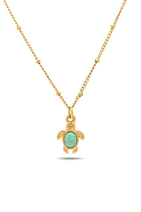 Opal Turtle Necklace