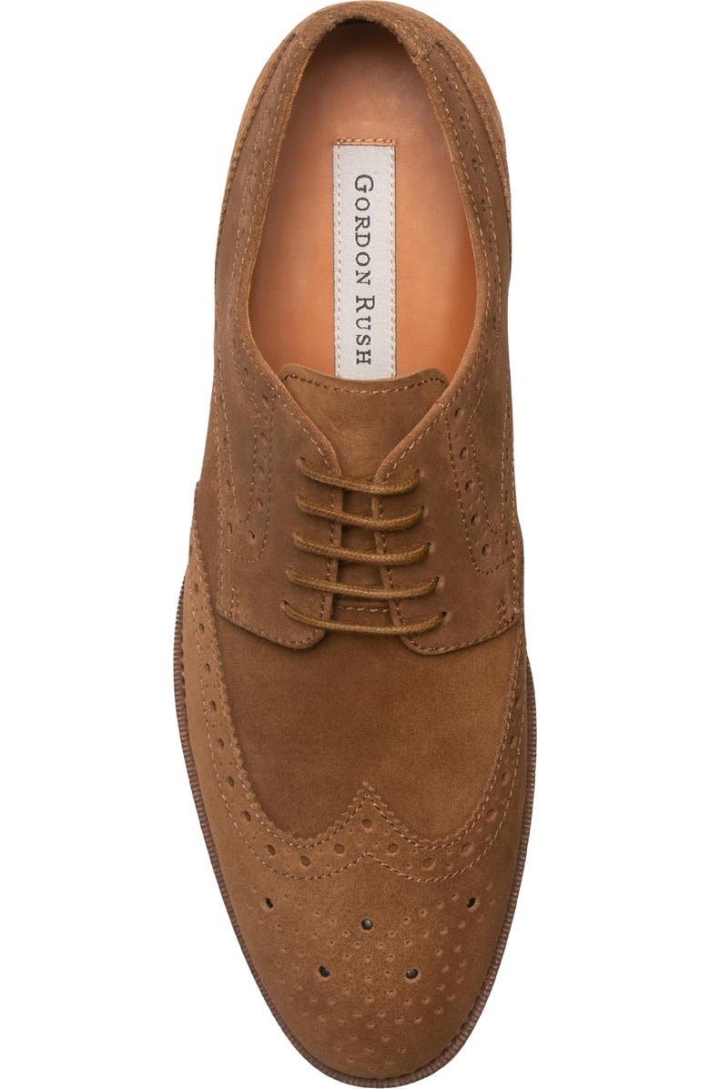 Gordon Rush Concord Wingtip Derby, Alternate, color, Tan Suede