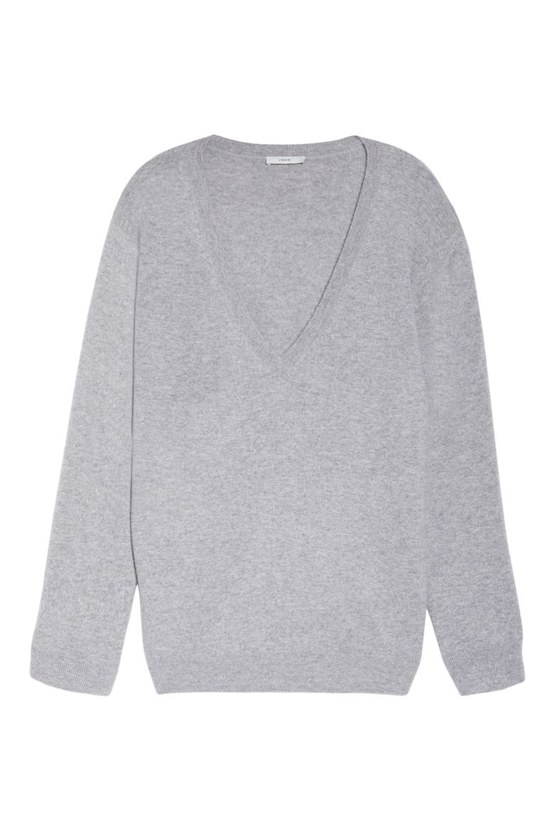 Weekend Cashmere Sweater, Alternate, color, HEATHER STEEL